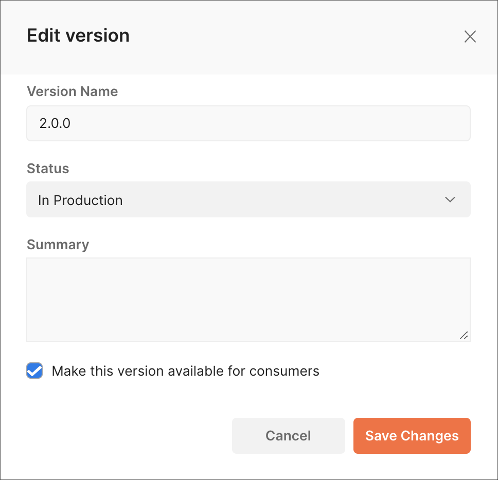Visibility API versions